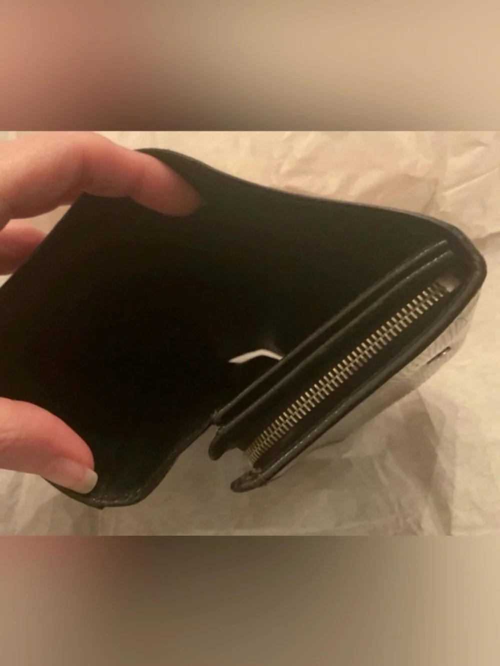 LOUIS VUITTON Alexandra Wallet Black Epi Leather Authenticated 2012 France